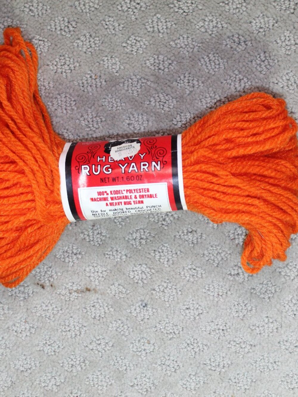 Vintage American Thread Aunt Lydias 100% Kodel Polyester Heavy Rug Yarn #315
